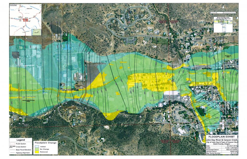 Floodplain Map Updates City Of John Day Oregon   John Day Floodplain Map 